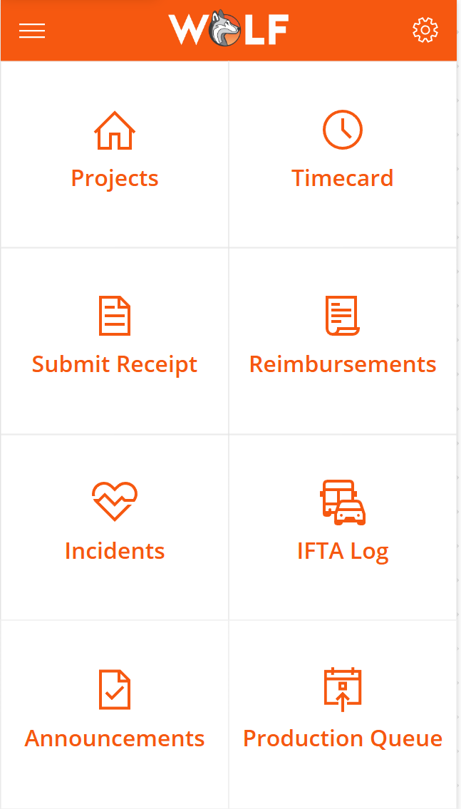 Canvas app home screen with Production Queue tile